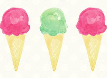 illustration of ice cream cones