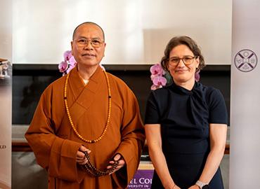 The Venerable Dayi Shi and Dr. Jennifer Bright. (Photo courtesy of the Buddhist College of Canada)